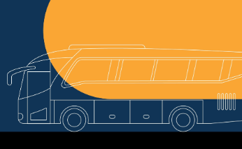 blue bus illustration